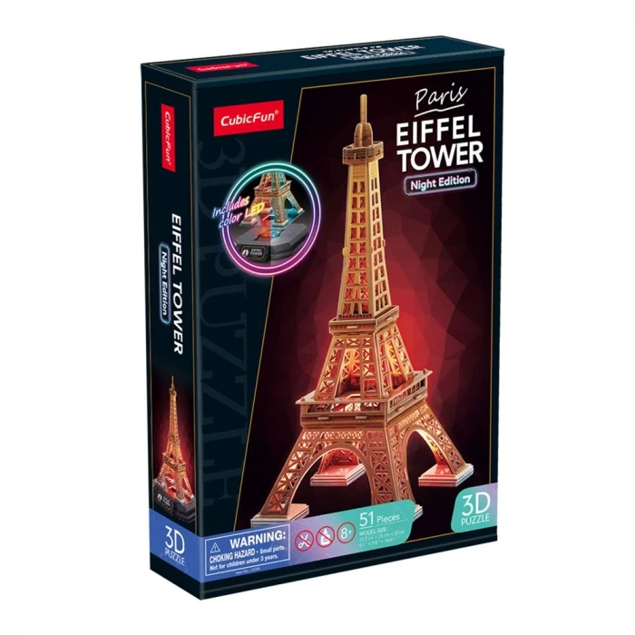 Eyfel Kulesi 3D Puzzle (Led Işıklı) L534h