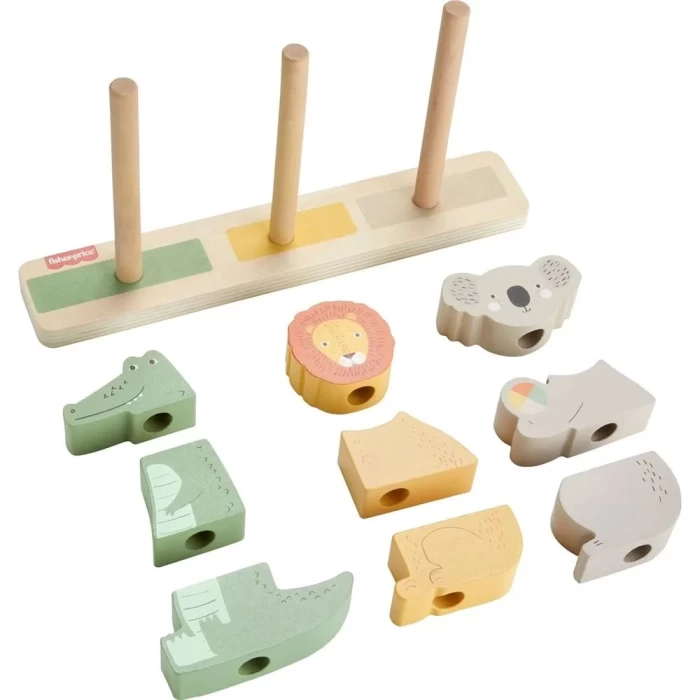 Fisher-Price Ahşap Dizme ve Sıralama Hayvanlar HXV04
