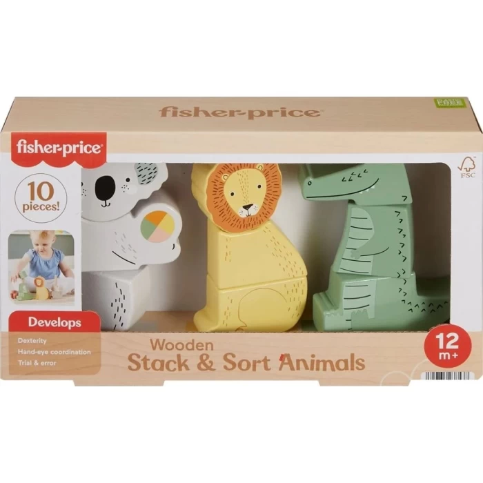 Fisher-Price Ahşap Dizme ve Sıralama Hayvanlar HXV04