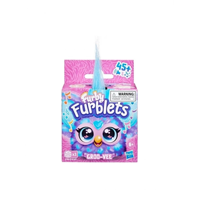 Furby Furblets Groo-Vee Mini Friend, 45+ Ses ve Müzik, 6 Yaş ve Üstü Için Elektronik Peluş