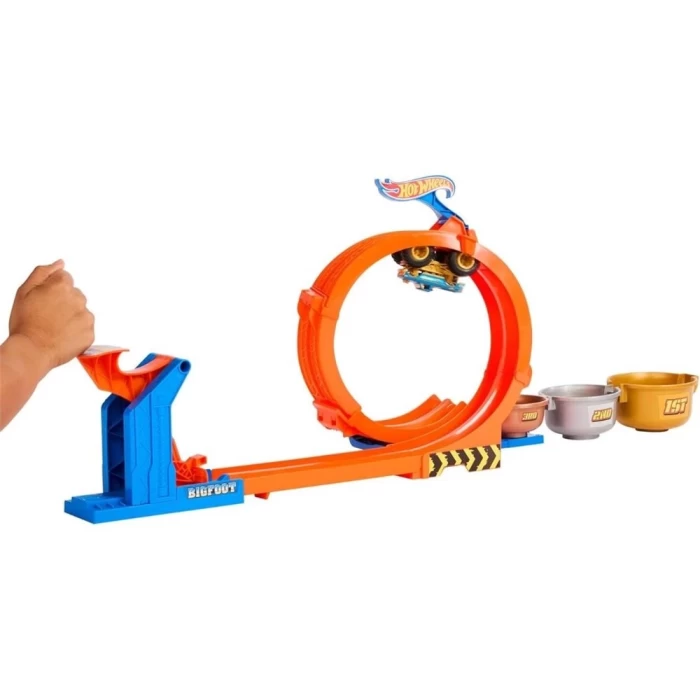 Hot Wheels Monster Trucks Döngü ve Takla Bigfoot Oyun Parkuru JBX