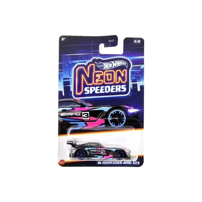 Hot Wheels Neon Yarışçılar HLH72 - 16 Mercedes-Amg Gt3 HRW79