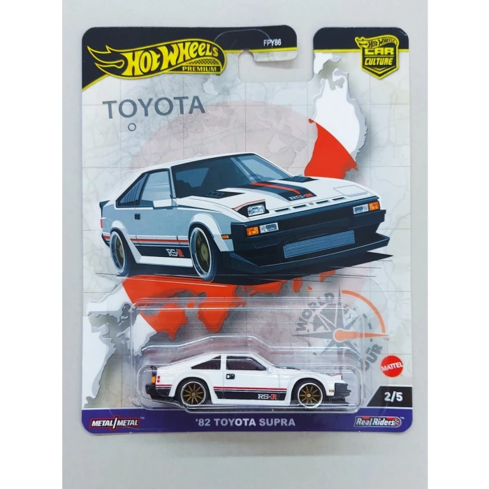 Hot Wheels Premium 82 Toyota Supra World Tour 2024 Özel Model Araba -HRV97