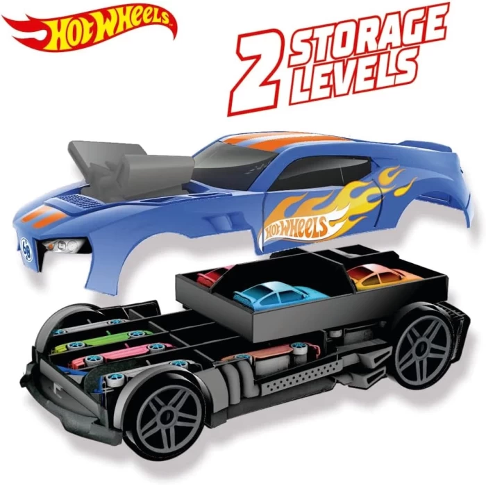 Hot Wheels Race N Haul 2si 1 arada saklama kutusu