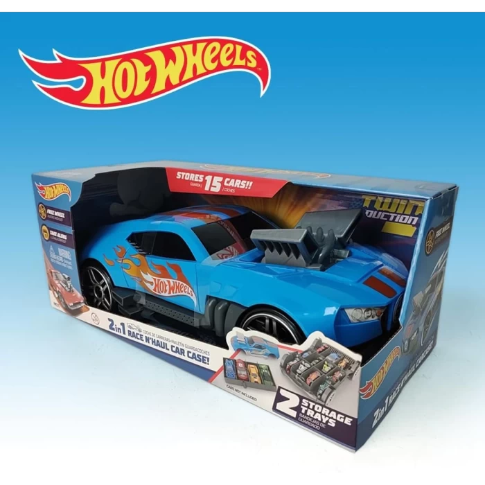 Hot Wheels Race N Haul 2si 1 arada saklama kutusu