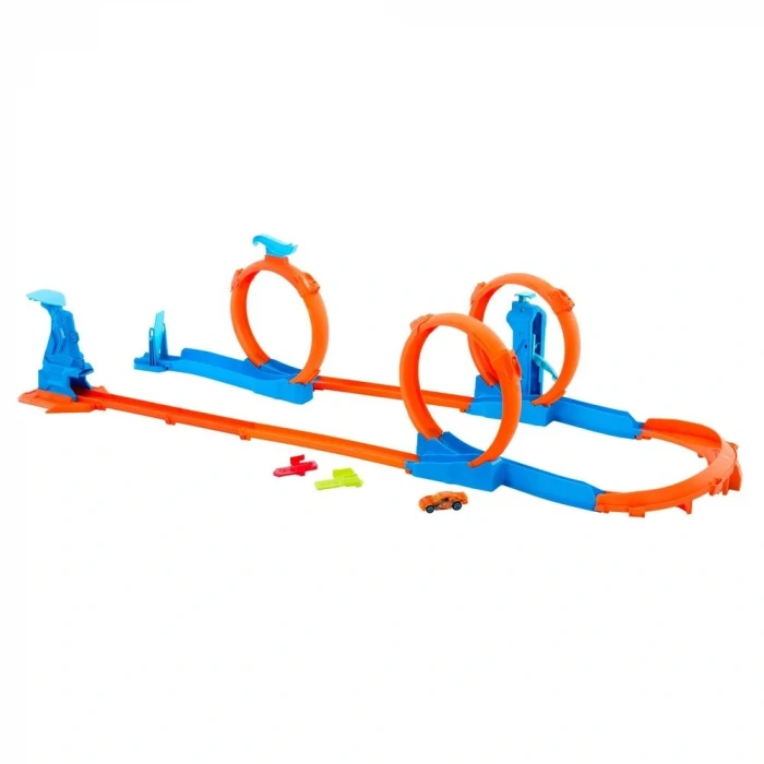 Hot Wheels Track Creator Üçlü Çember Pist Seti JDW39