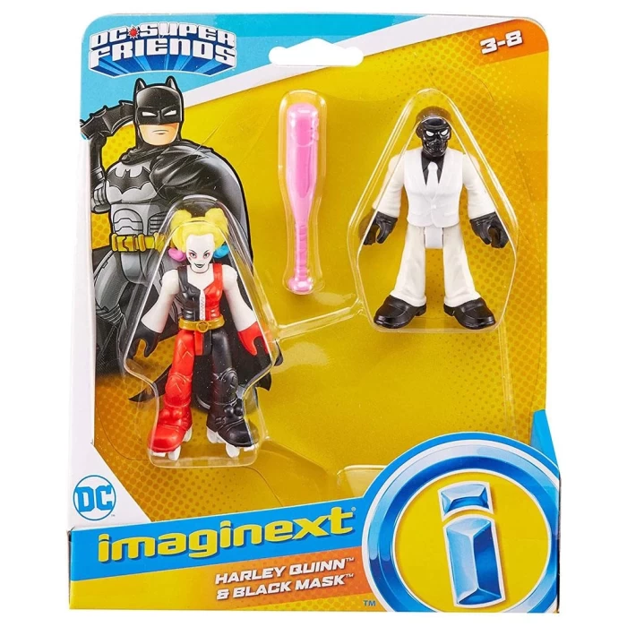 Imaginext DC Super Friends Harley Quinn ve Black Mask Figürler