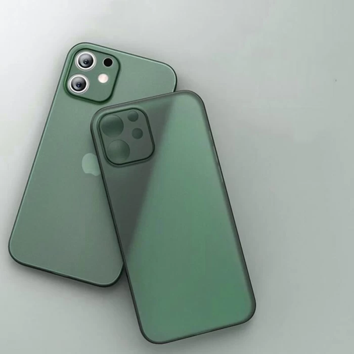 İphone 0,2 mm PP Buzlu İnce Sert Silikon Kamera Korumalı Kılıf