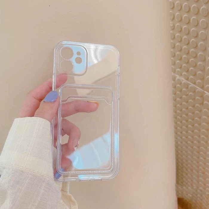 İphone 11 Şeffaf Kartlıklı Kamera Korumalı Telefon Kılıfı