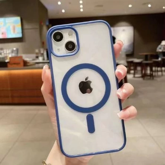 İphone 13 Magsafe Uyumlu Magsafe Uyumlu Mat Çerçeveli Telefon Kılıfı