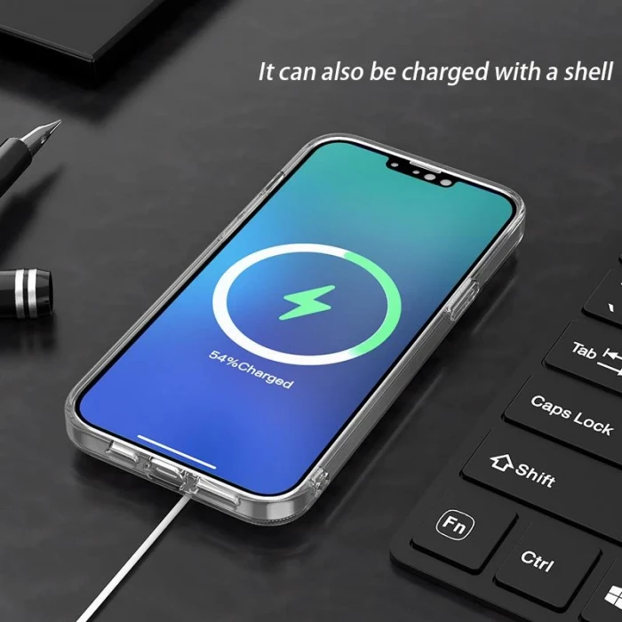 İphone 13 Pro Magsafe Kablosuz Şarj Destekli Manyetik Şeffaf Koruyucu Kılıf