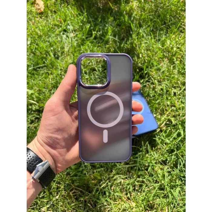 İphone 13 Pro Magsafe Mat Krom Telefon Kılıfı