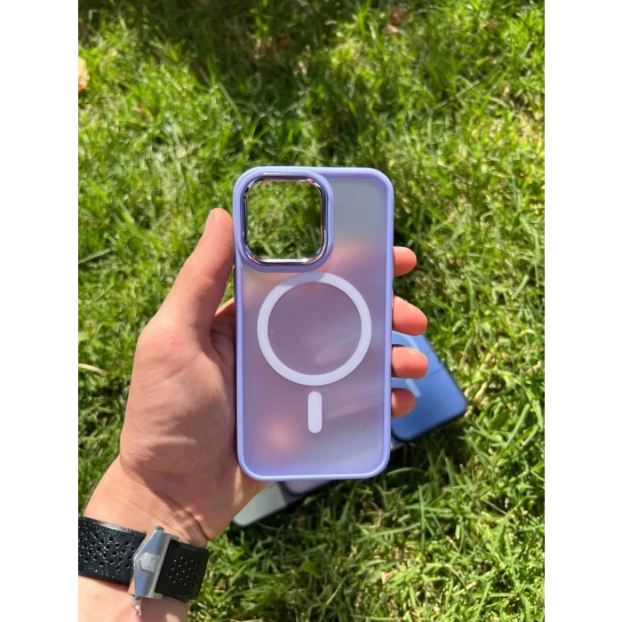 İphone 13 Pro Magsafe Mat Krom Telefon Kılıfı