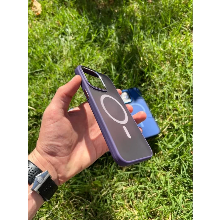 İphone 13 Pro Magsafe Mat Krom Telefon Kılıfı