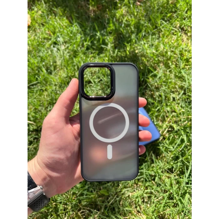 İphone 13 Pro Magsafe Mat Krom Telefon Kılıfı