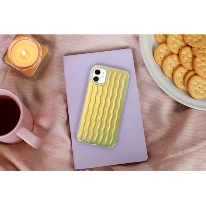 İphone 14 Dalgalı Kabartmalı Silikon Wave Telefon Kapak