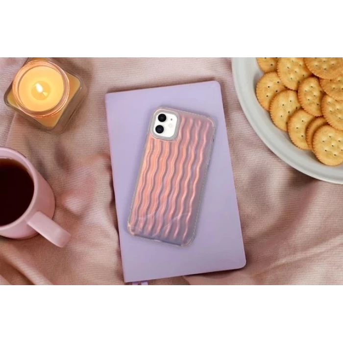 İphone 14 Pro Max Dalgalı Kabartmalı Silikon Wave Telefon Kapak