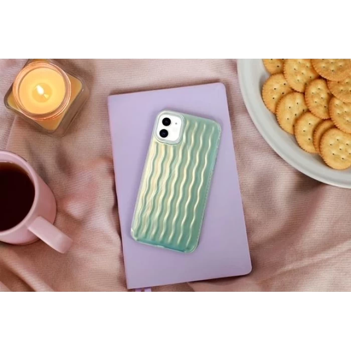 İphone 14 Pro Max Dalgalı Kabartmalı Silikon Wave Telefon Kapak