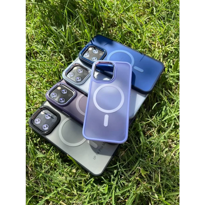 İphone 14 Pro Max Magsafe Mat Krom Telefon Kılıfı