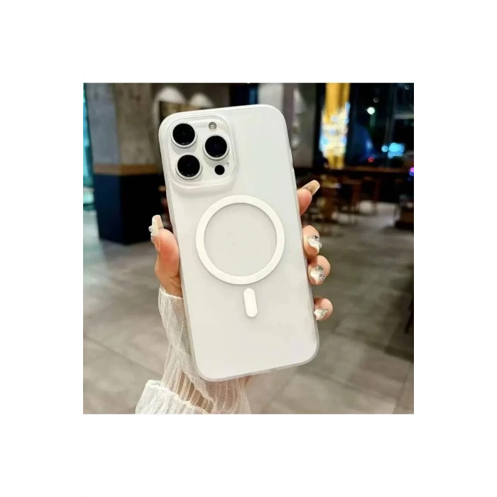 İphone 14 Pro Max Tuna Buzlu Sert İnce Magsafe Telefon Kılıfı