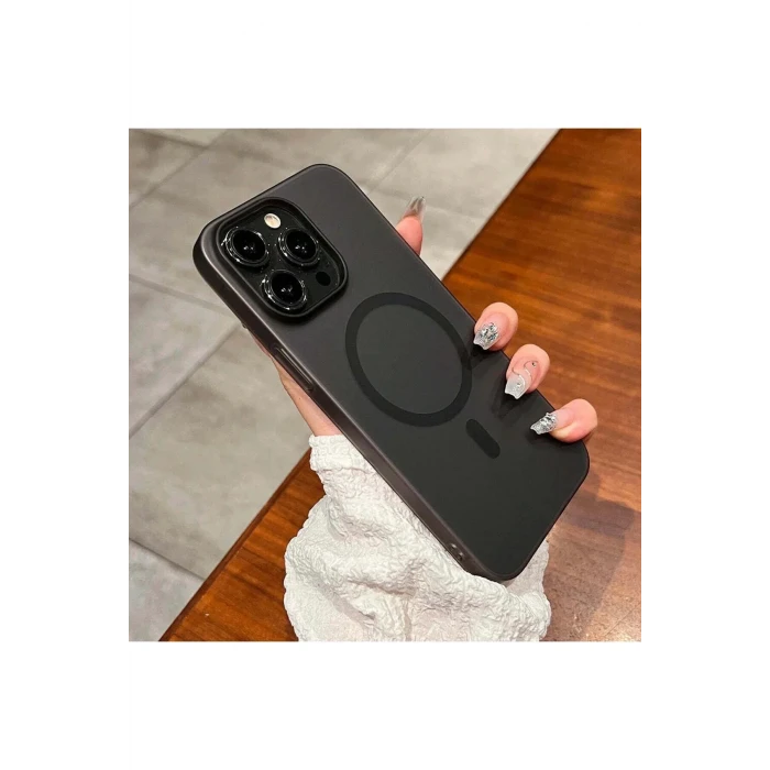 İphone 14 Pro Max Tuna Buzlu Sert İnce Magsafe Telefon Kılıfı