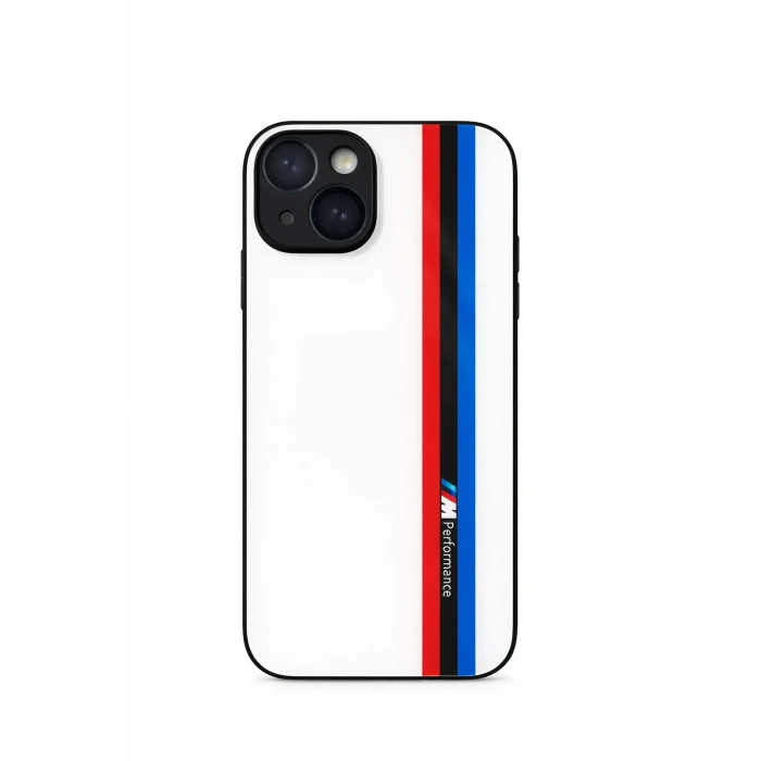İphone 15 Plus ile Uyumlu Desenli Cam Telefon Kılıfı