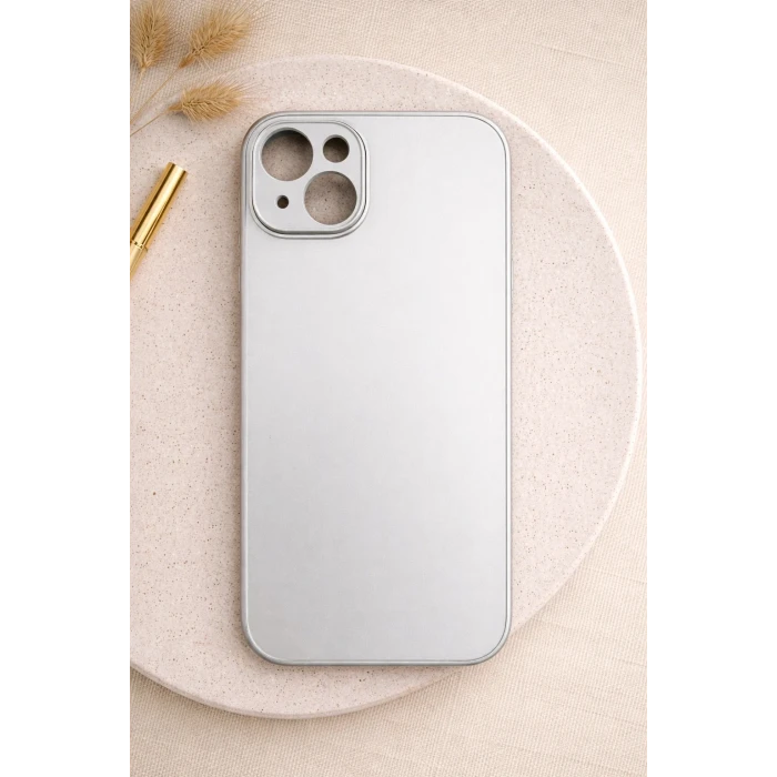 İphone 15 PLUS ile Uyumlu Mat Elektro Cam Telefon Kılıfı