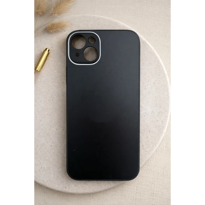İphone 15 PLUS ile Uyumlu Mat Elektro Cam Telefon Kılıfı