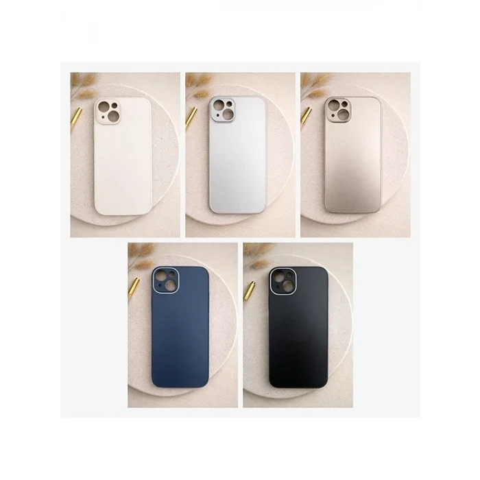 İphone 15 PLUS ile Uyumlu Mat Elektro Cam Telefon Kılıfı