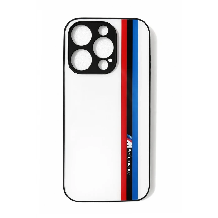 İphone 15 Pro Max ile Uyumlu Desenli Cam Telefon Kılıfı
