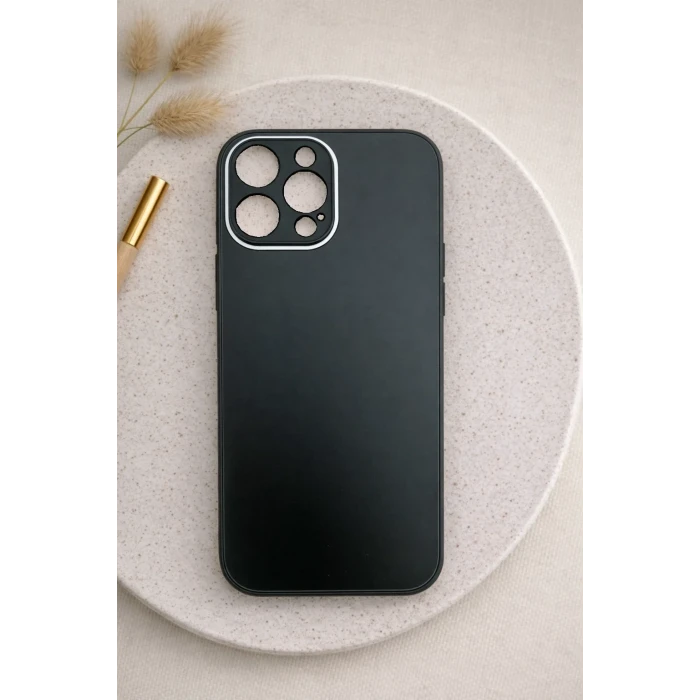 İphone 15 PRO MAX ile Uyumlu Mat Elektro Cam Telefon Kılıfı