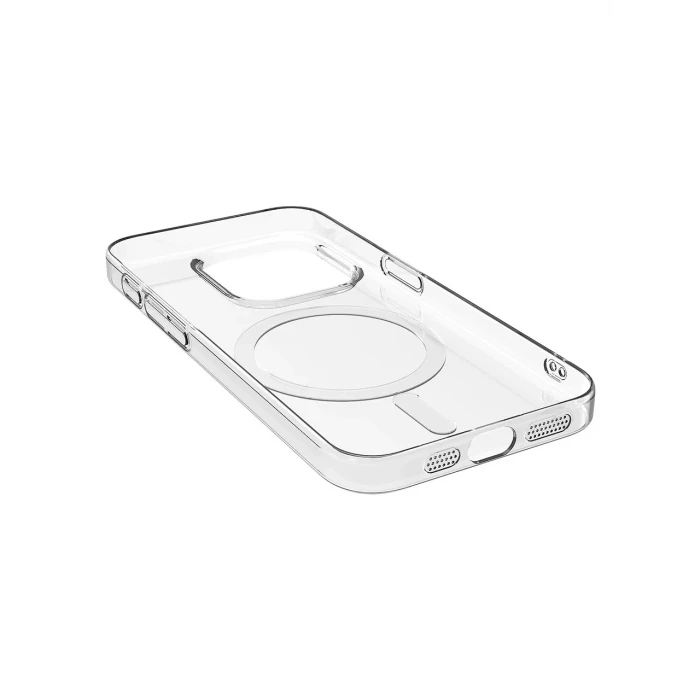 İphone 15 Pro Max Magsafe Sert Şeffaf Telefon Kılıfı