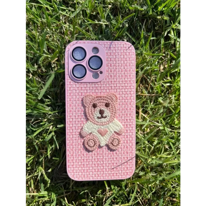 İphone 15 Pro Max Opus Silikon Nakış Desenli Telefon Kılıfı