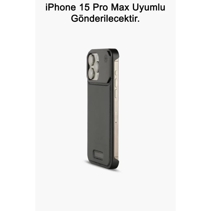 iPhone 15 Pro Max Parfümlü Koku Hazneli MagSafe Uyumlu Deri Kılıf