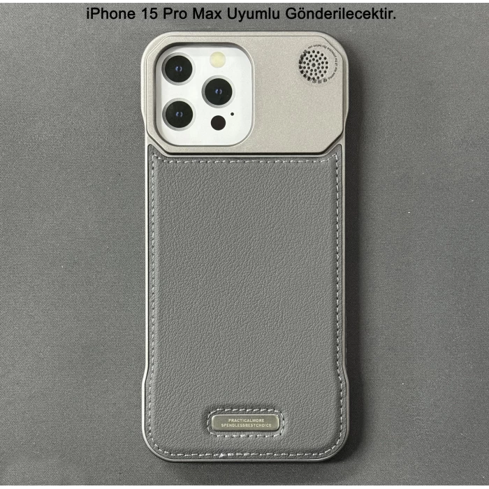 iPhone 15 Pro Max Parfümlü Koku Hazneli MagSafe Uyumlu Deri Kılıf