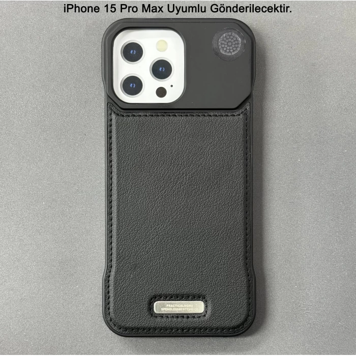 iPhone 15 Pro Max Parfümlü Koku Hazneli MagSafe Uyumlu Deri Kılıf