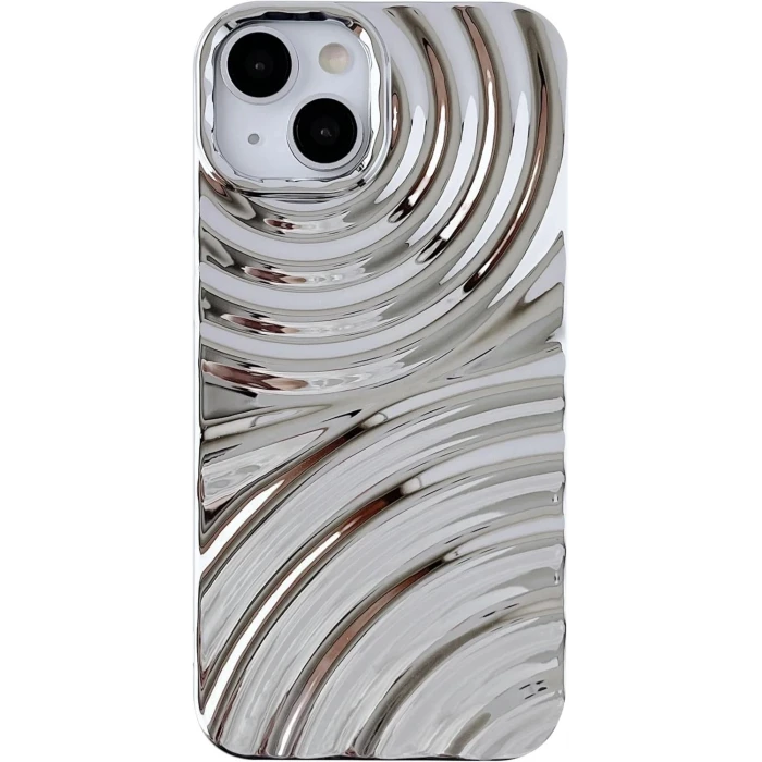 İphone 15 Ripples Parlak Darbelere Dayanıklı Silikon Kılıf