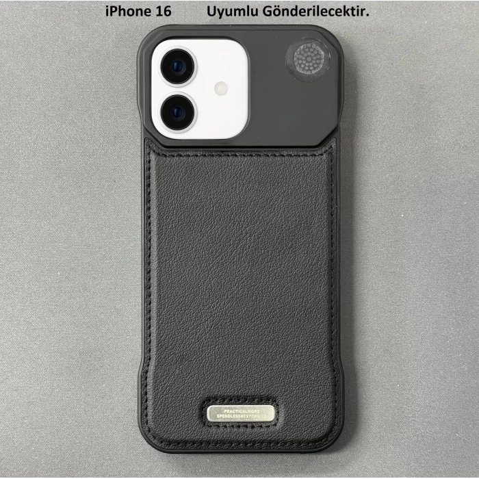 iPhone 16 Parfümlü Koku Hazneli MagSafe Uyumlu Deri Kılıf