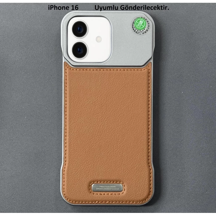 iPhone 16 Parfümlü Koku Hazneli MagSafe Uyumlu Deri Kılıf