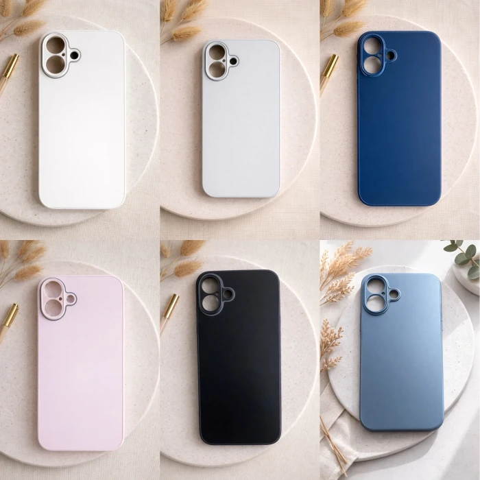 İphone 16 PLUS ile Uyumlu Mat Elektro Cam Telefon Kılıfı