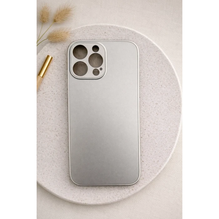 İphone 16 PRO ile Uyumlu Mat Elektro Cam Telefon Kılıfı