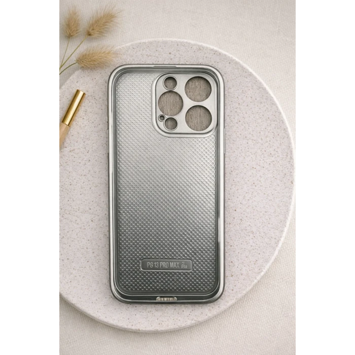 İphone 16 PRO MAX ile Uyumlu Mat Elektro Cam Telefon Kılıfı