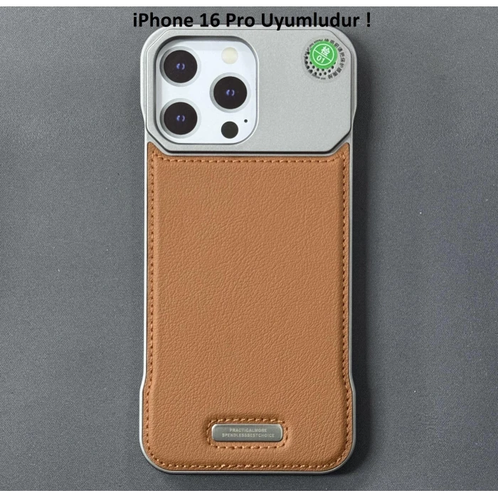iPhone 16 Pro Parfümlü Koku Hazneli MagSafe Uyumlu Deri Kılıf