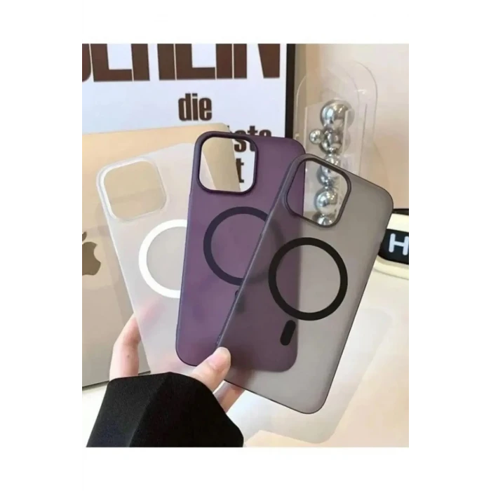 İphone 16 Pro Tuna Buzlu Sert İnce Magsafe Telefon Kılıfı