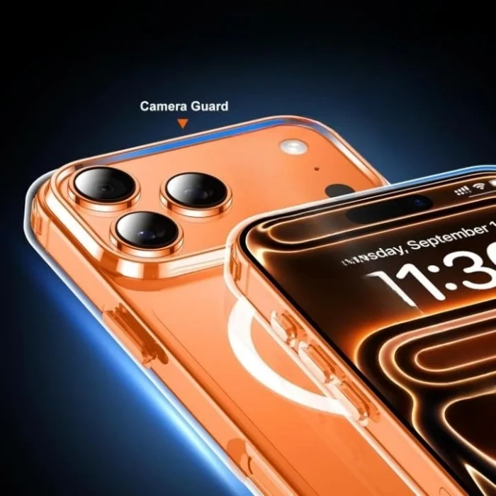 İphone 17 Pro Magsafe Sert Şeffaf Telefon Kılıfı