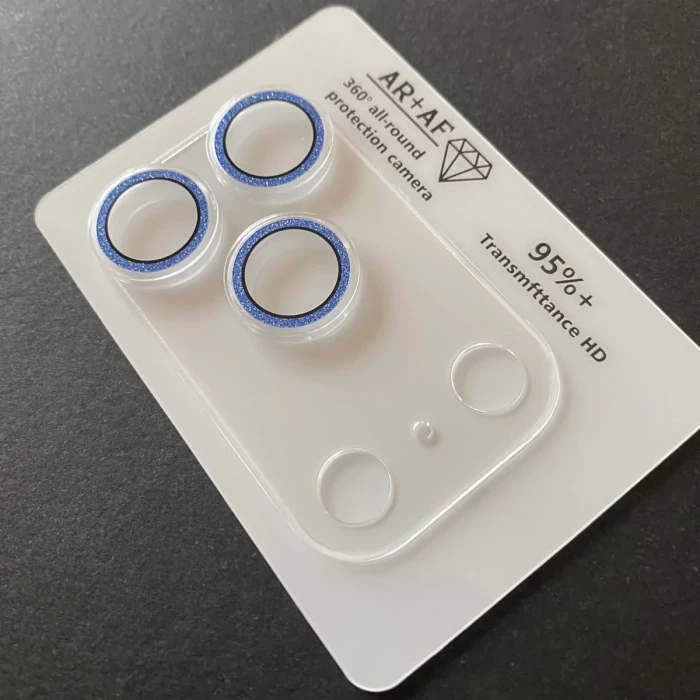 iPhone 17 Pro Max Şeffaf Tam Kapatan Taşlı Lens Koruyucu