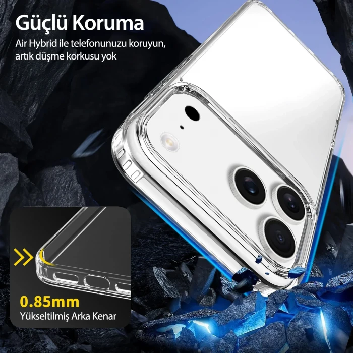 İphone 17 Pro Max Sert Şeffaf Telefon Kılıfı
