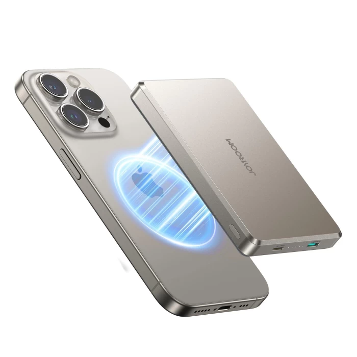 Joyroom 20W Ultra-Slim Metal MagSafe Kablosuz Ve Kablolu 20W Hızlı Şarj Power Bank 10.000mAh