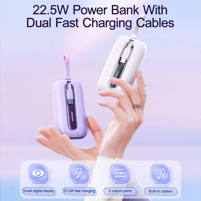 Joyroom 22.5W Mini Kablolu Power Bank 10.000 mAh