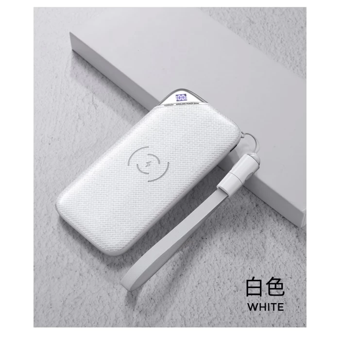 Joyroom D-M224 10000mAh Powerbank Kablolu ve Kablosuz Şarj Cihazı